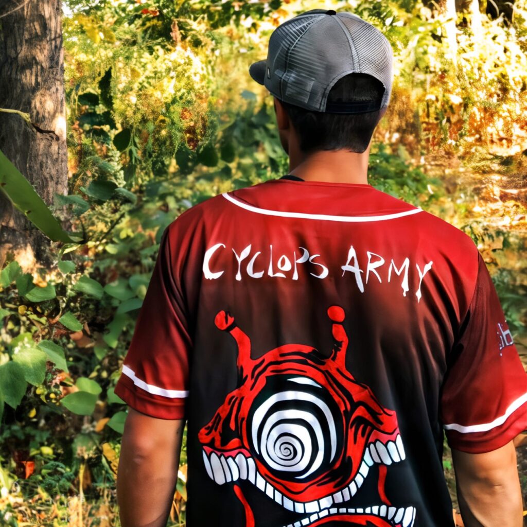 Subtronics red gradient rave baseball …