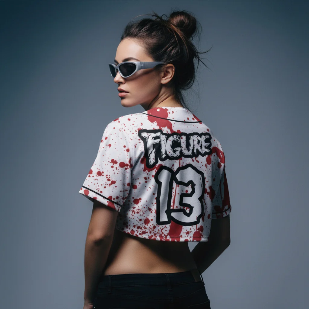 Figure Blood Splashes crop top jersey