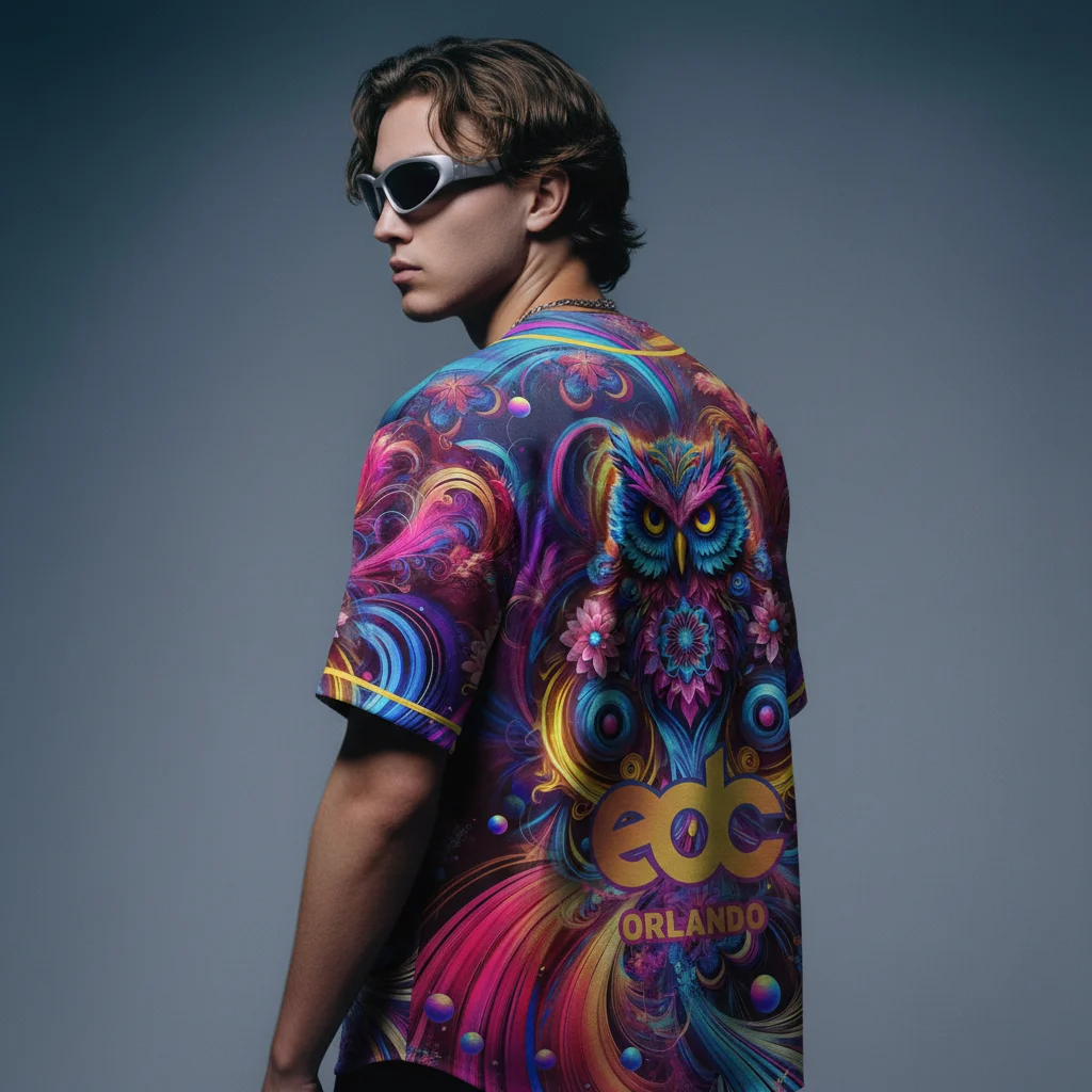 Edc Orlando trippy owl rave baseball j…