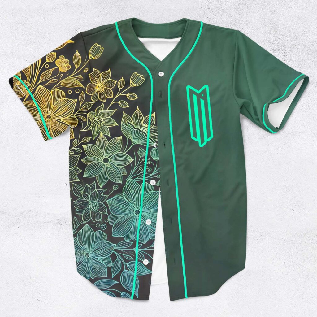 Mitis flower split rave baseball jerse…