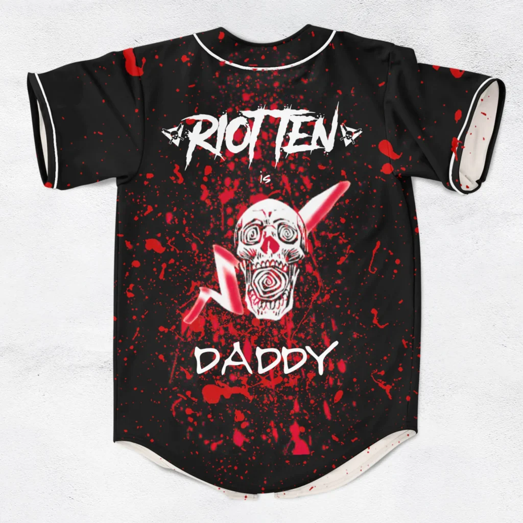 Riot Ten is daddy Rave Baseball Jersey…