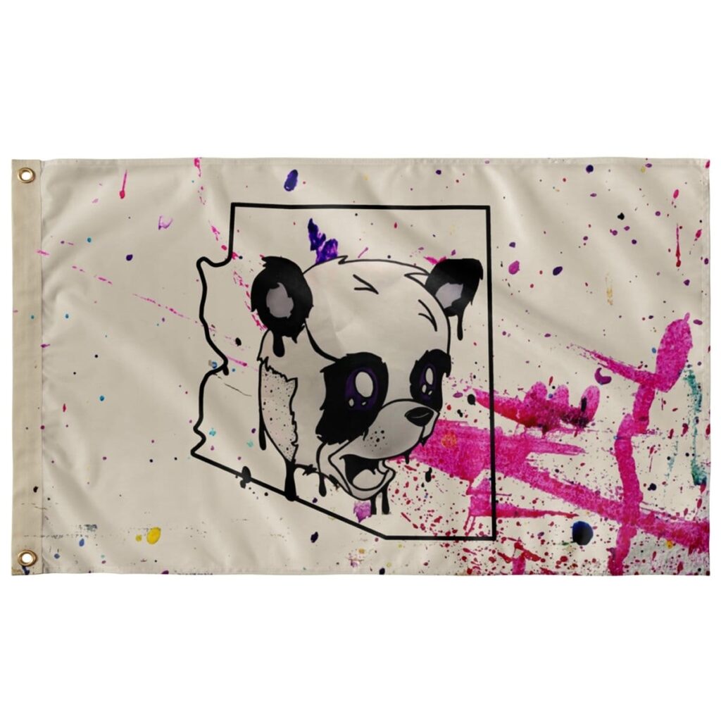ARIZONA PAINT SPLASH PANDA FLAG