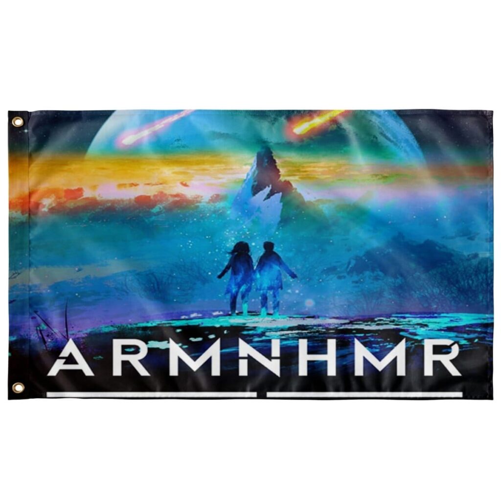 ARMNHMR BLUE TRIPPY FLAG