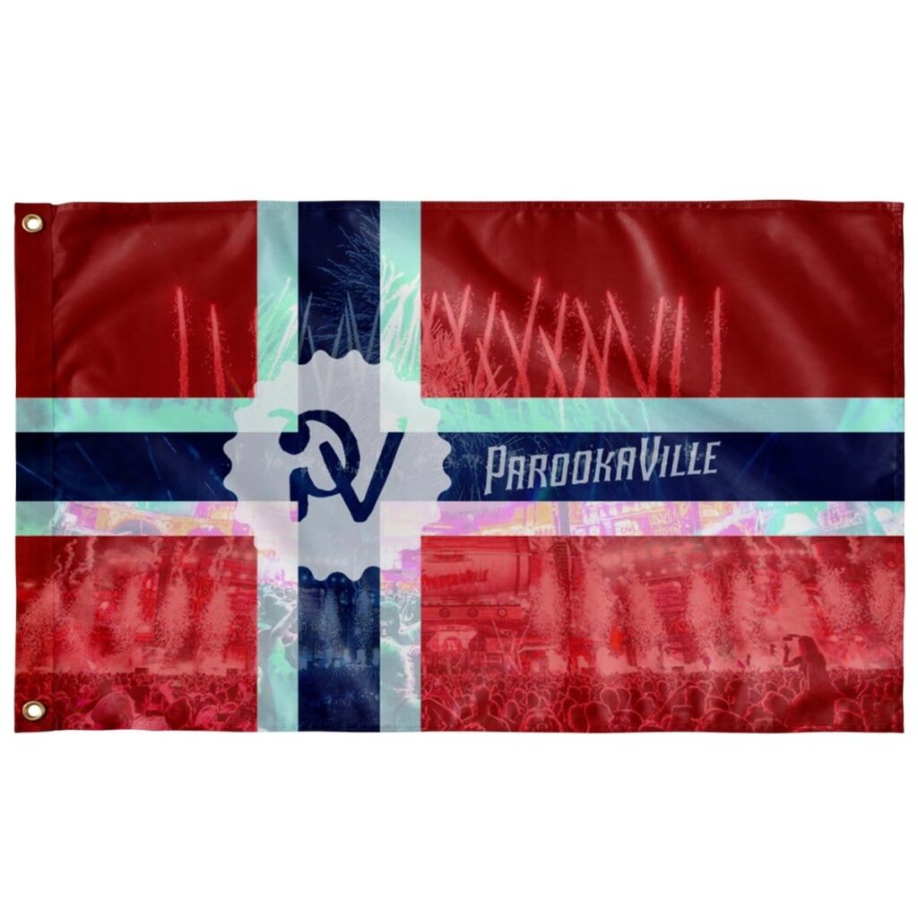 AWESOME PAROOKAVILLE NORWAY FLAG