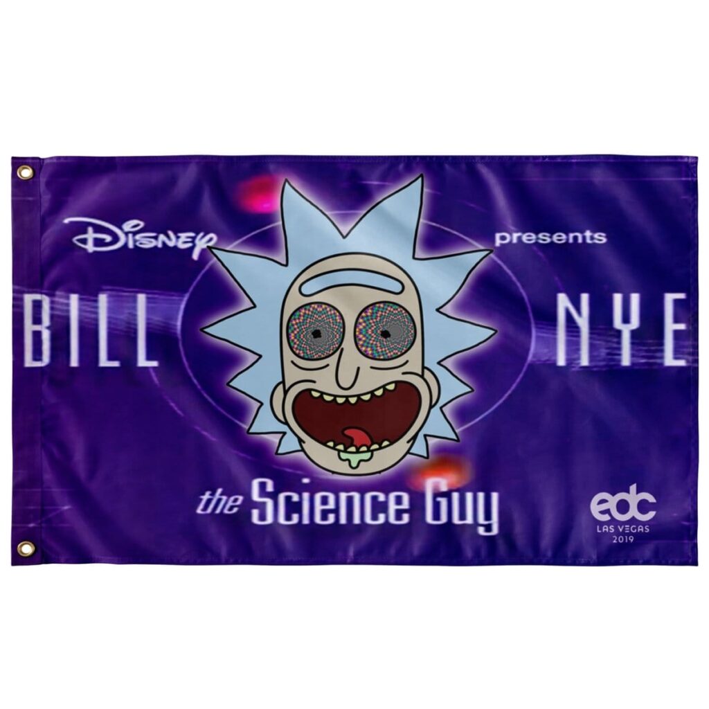 BILL NYE RICK AND MORTY FLAG