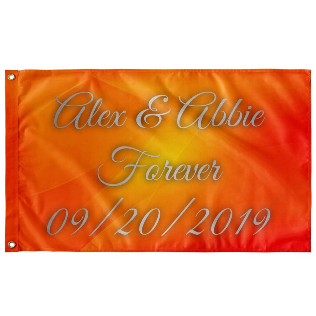 CUSTOMIZED WEDDING FLAG