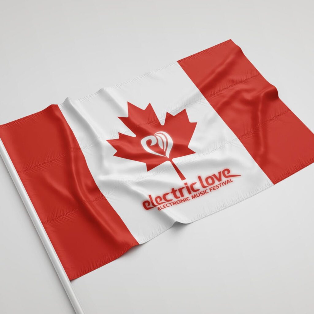 Electric love canadian flag