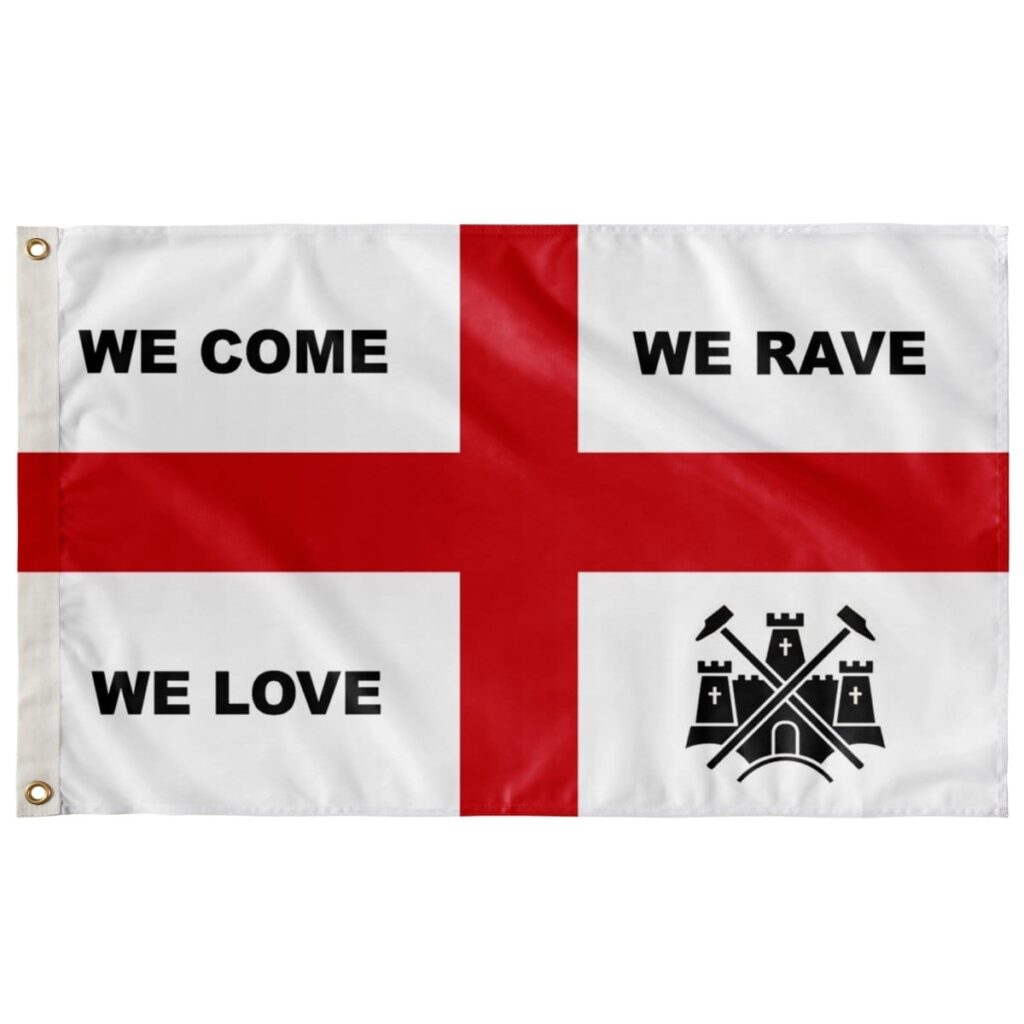 ENGLAND RAVE FLAG
