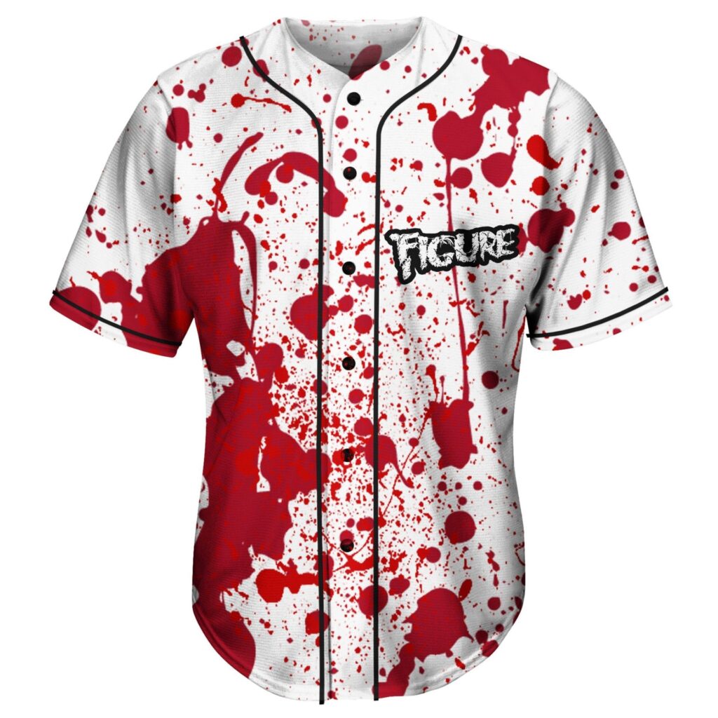 Figure blood splashes rave jersey