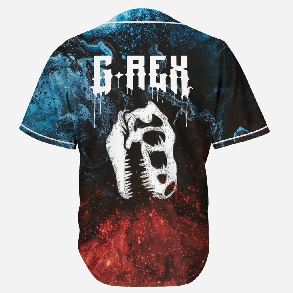 G-rex red / blue grunge baseball jerse…