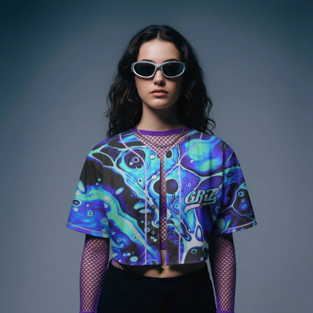 GRIZ Oil Slick Crop Top Jersey