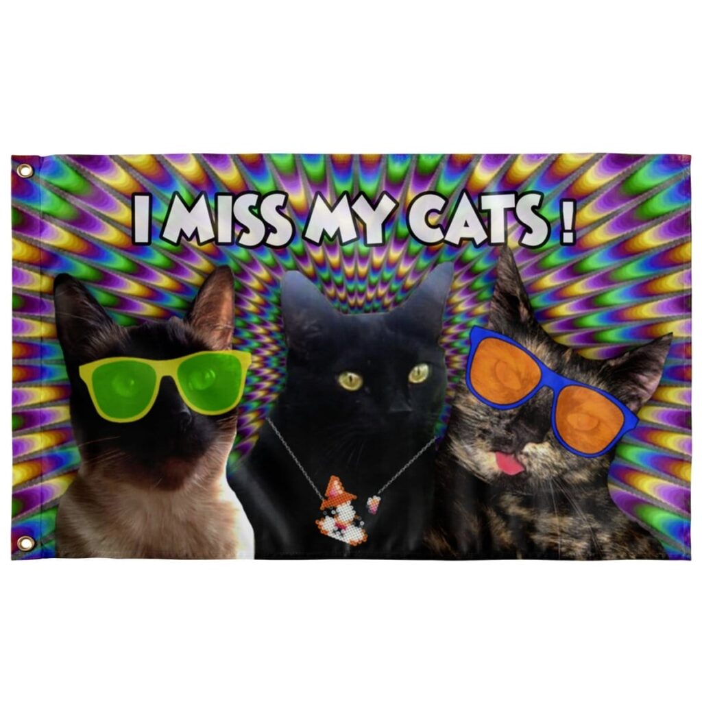 I MISS MY CATS FLAG