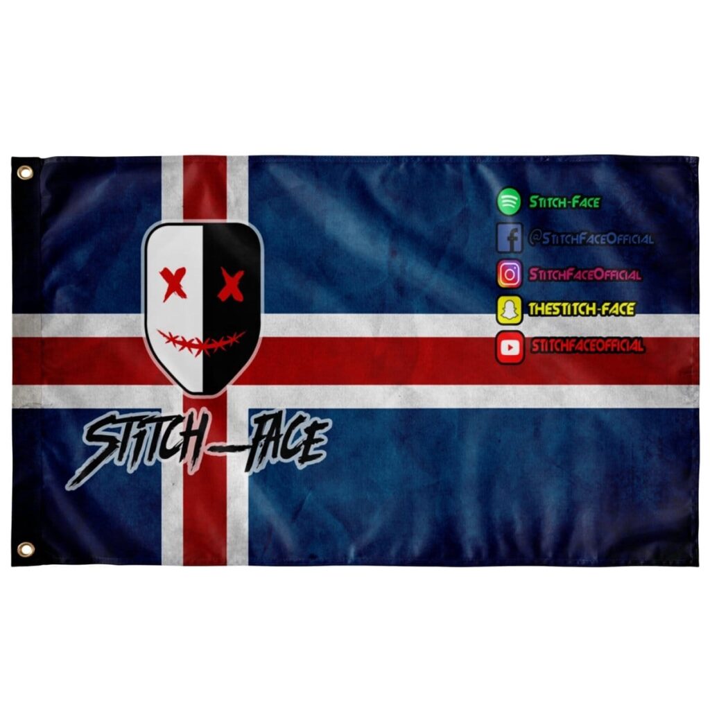 ICELAND STITCH FACE FLAG