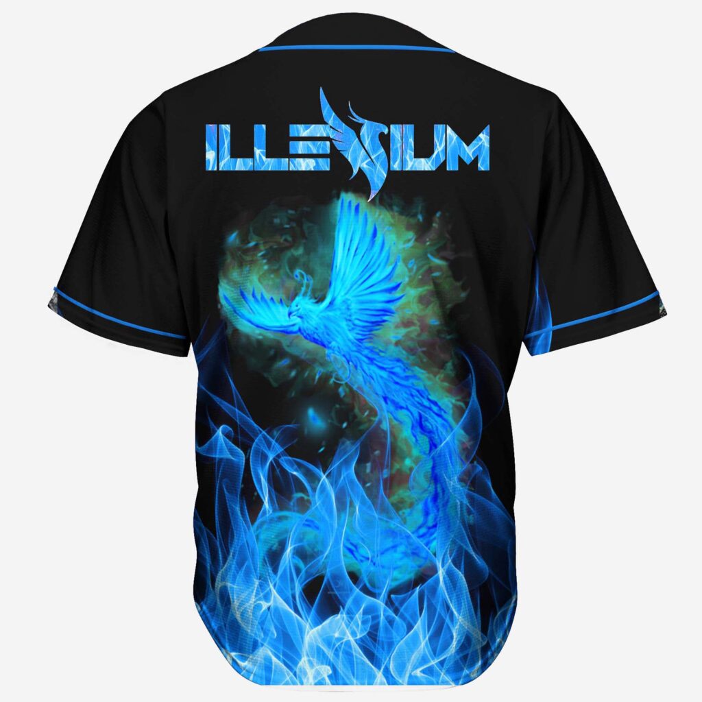 ILLENIUM BLUE FLAMES BASEBALL JERSEY