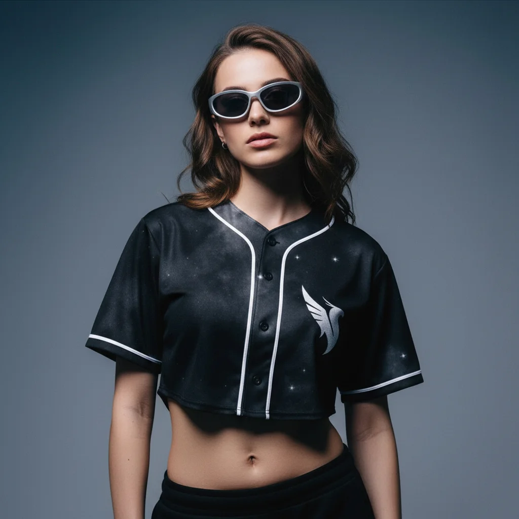 Illenium Grey Galaxy Crop Top Jersey