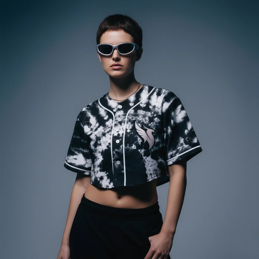 Illenium Tie Die crop top jersey