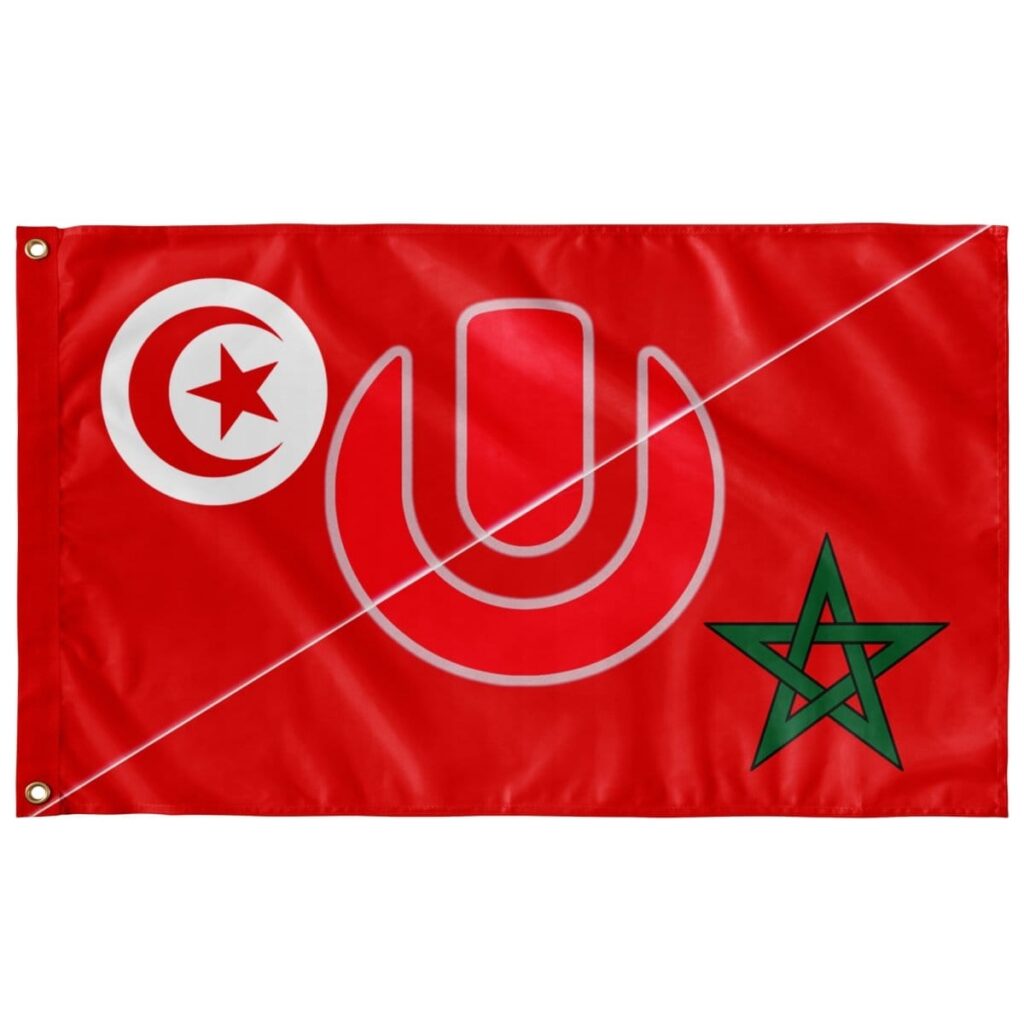 MAROC TUNISIE FLAG FOR ULTRA FESTIVAL
