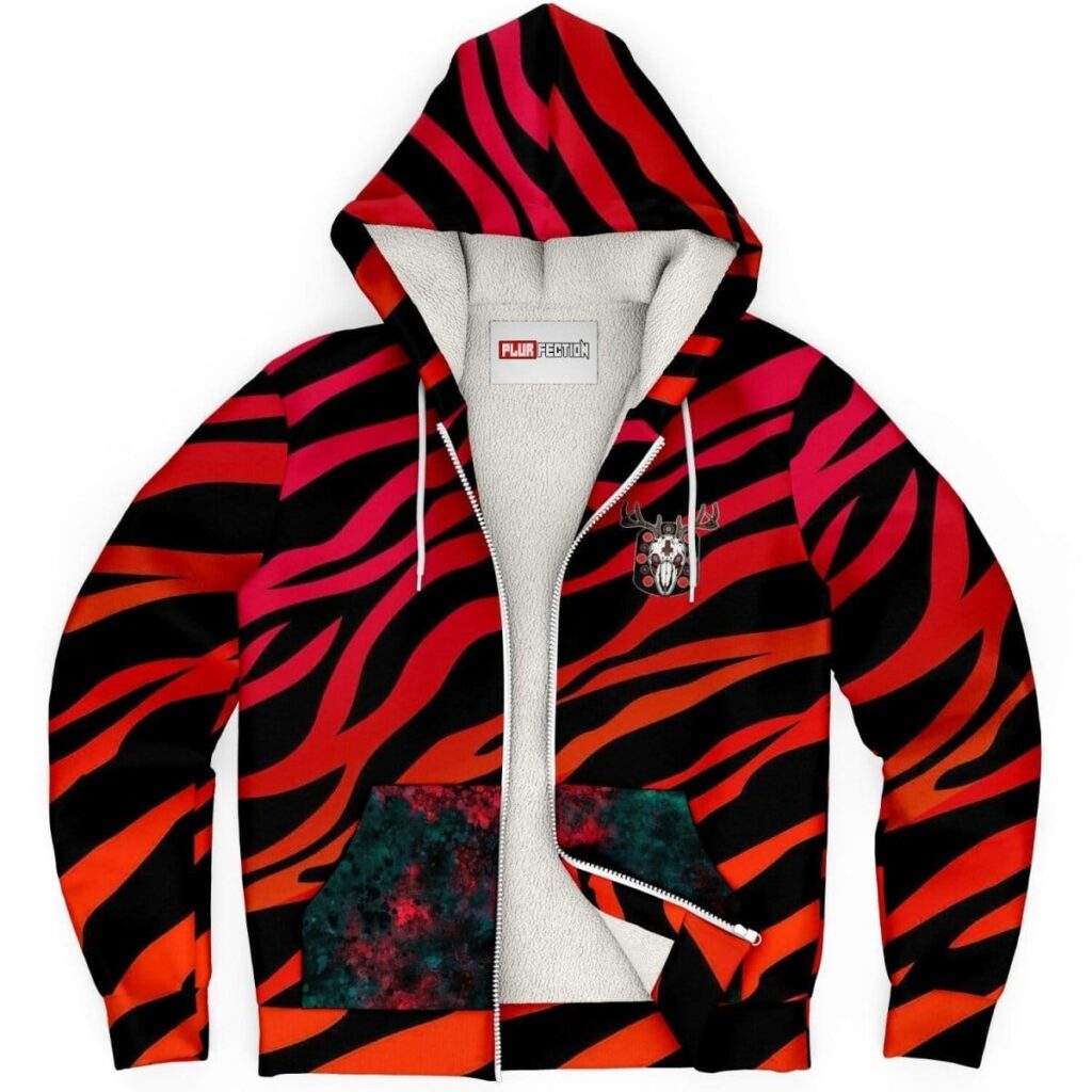 Microfleece zip-up hoodie