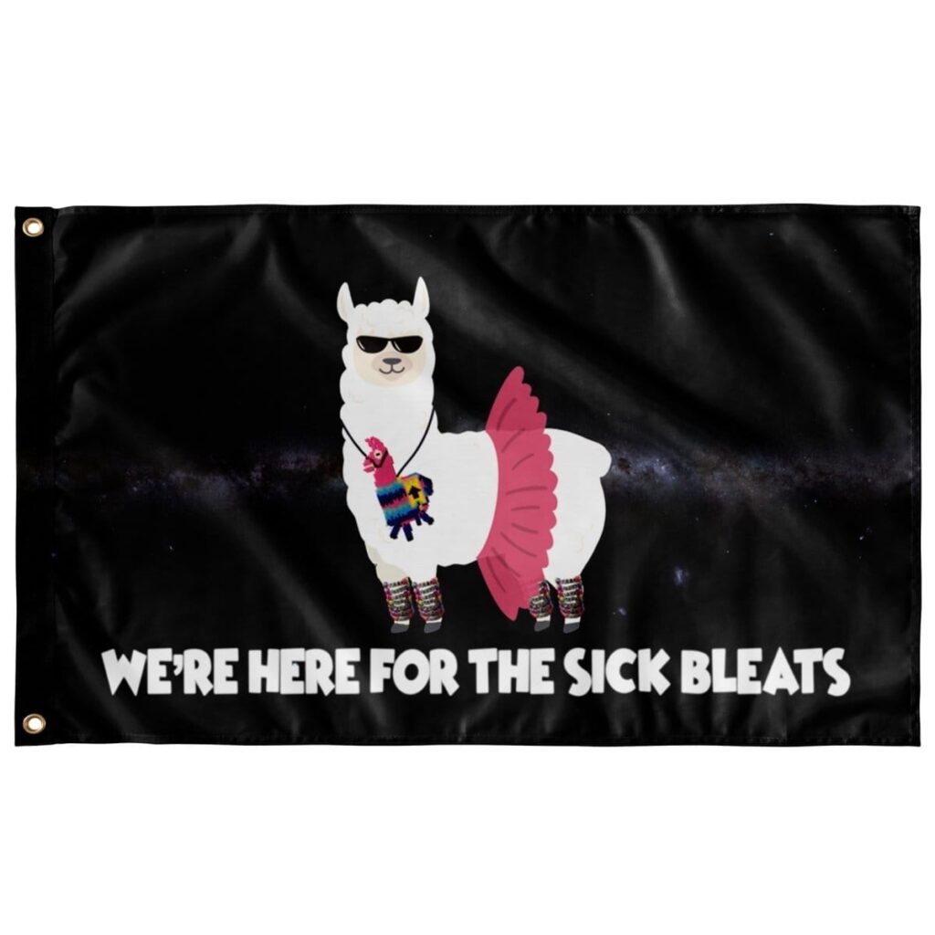 RAVE LLAMA FLAG