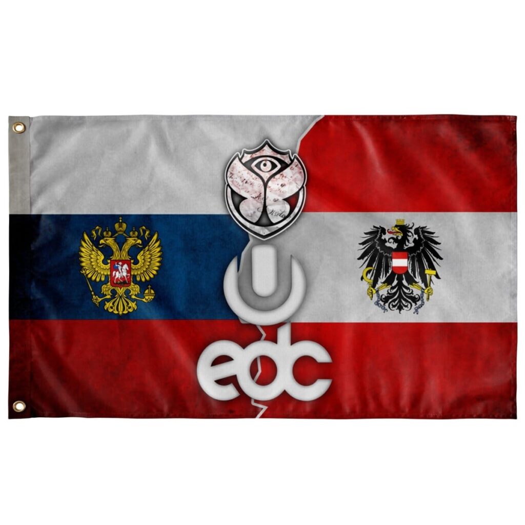 RUSSIA / AUSTRIA CUSTOM FLAG