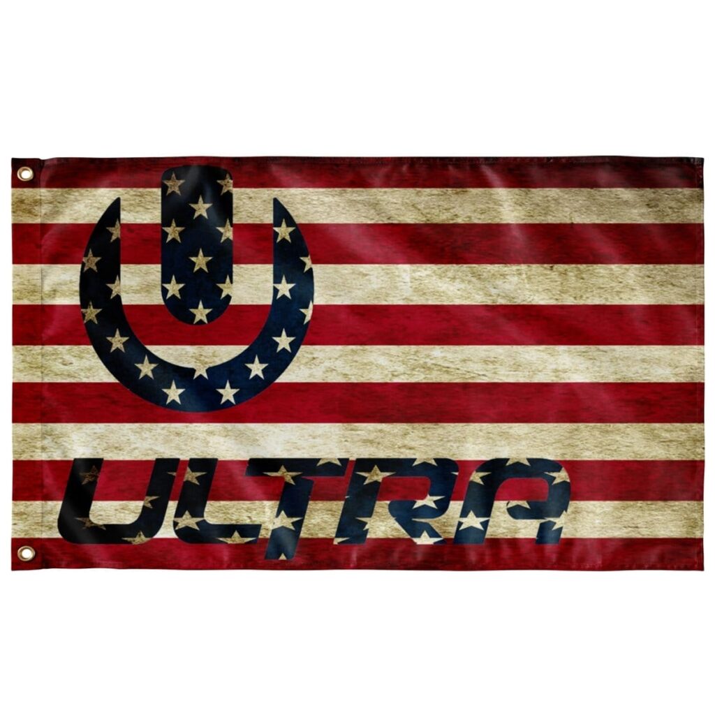 VINTAGE USA FLAG FOR ULTRA FESTIVAL