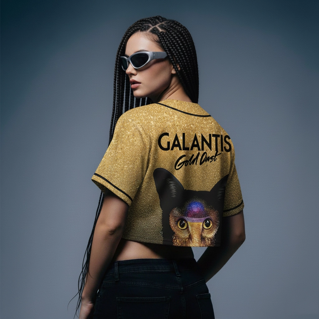 Galantis gold dust crop baseball jerse…