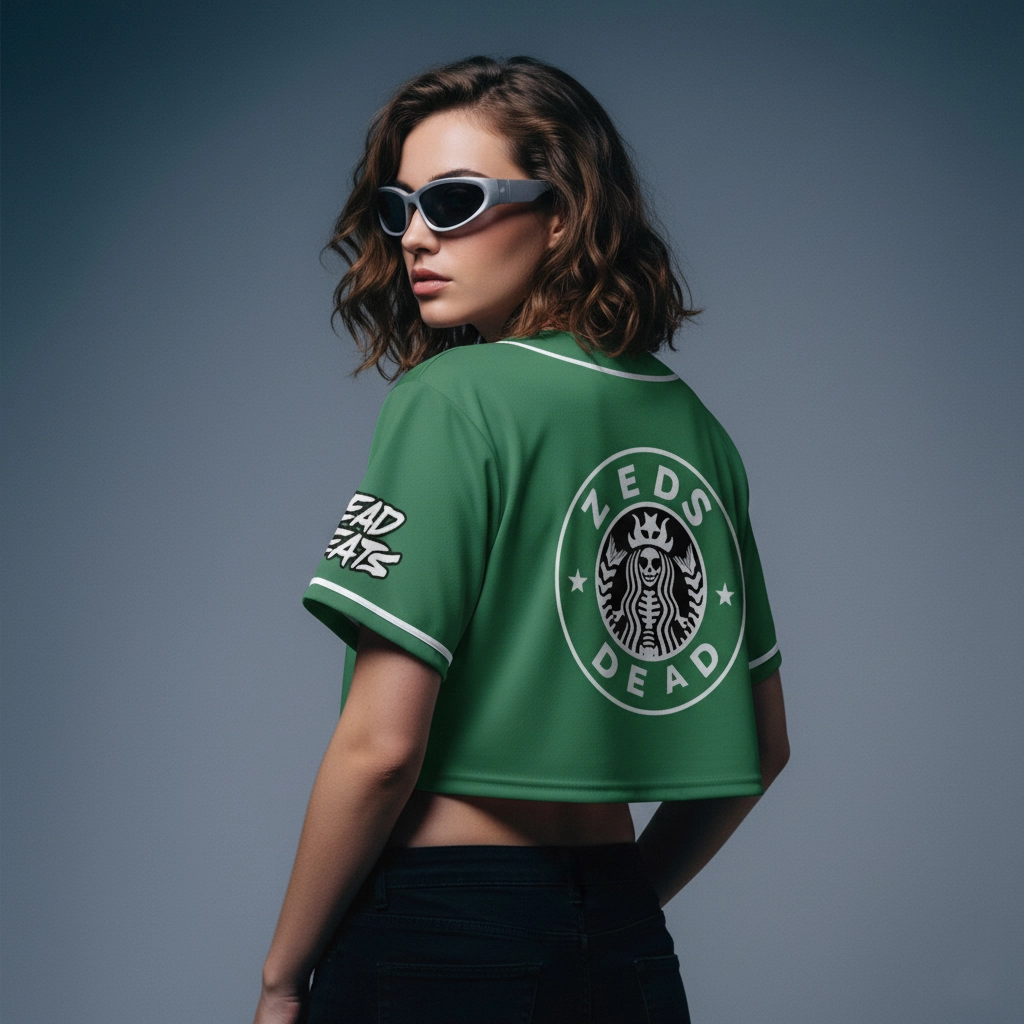 Zeds Dead starbucks crop baseball jers…